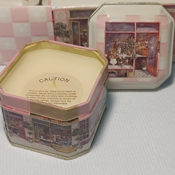 French Cream Scented Candle Set  Fabrice De Villeneuve New Vintage Set of 3 - Picture 2 of 9